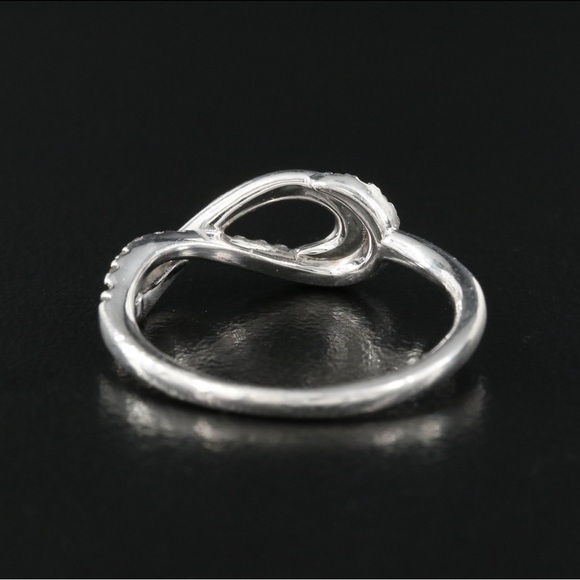 Sterling diamond infinity ring. Size 6.5 - Picture 3 of 5